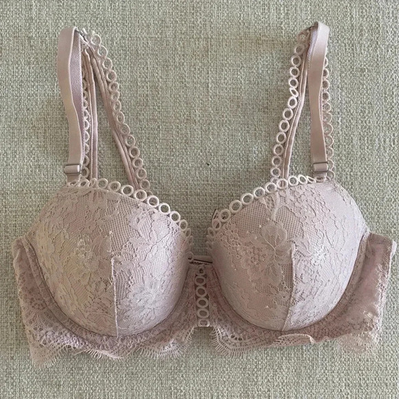 Victoria Secret Dream Angels Lace Demi Bra Shimmering Pink 32DD - Picture 6 of 8